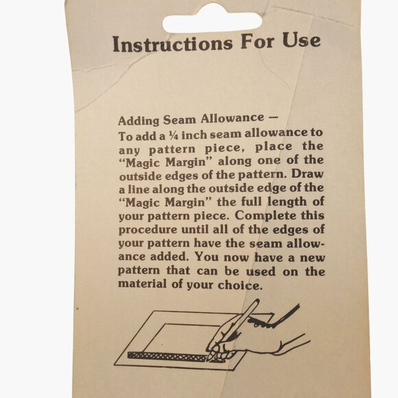 Aunt Marthas Magic Margin Quilting Guide Seam Allowance Tool Vintage NOS - Picture 7 of 7